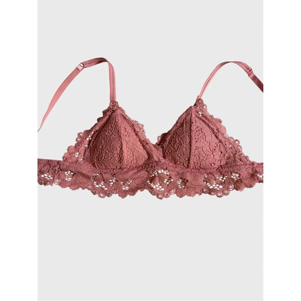 Marilyn Monroe Dusty Rose Lace Bralette Women's Size M Feminine Coquette